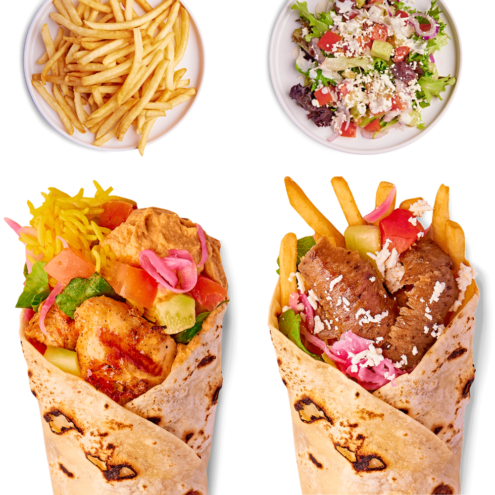 2 WRAPS & 2 SIDES